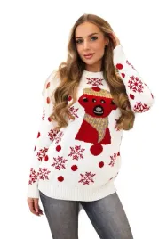sweter-swiateczny-z-misiem-ecru