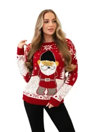 sweter-swiateczny-z-mikolajem-czerwony