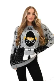 sweter-swiateczny-z-mikolajem-szary