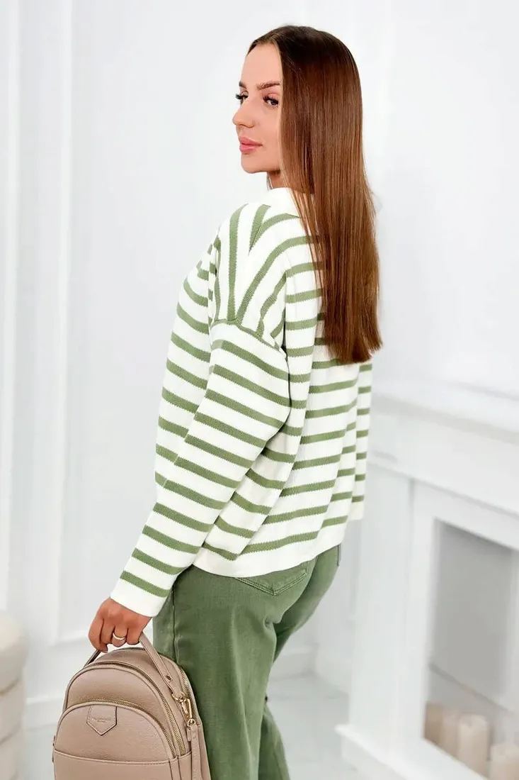 sweter-w-paski-ciemny-mietowy-stan-nowy