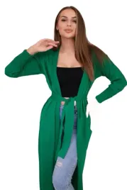 sweter-dlugi-kardigan-wiazany-w-talii-zielony