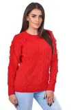 sweter-z-warkoczowym-splotem-czerwony