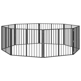 bramka-dla-psa-8-szt-czarny-100-x-80-cm-stal-galwanizowana