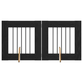 bramka-dla-psow-z-podporkami-2-szt-czarny-dab-60-x-60-cm