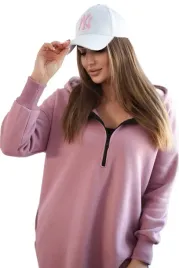 bluza-ocieplana-z-rozcieciami-na-bokach-ciemno-rozowa