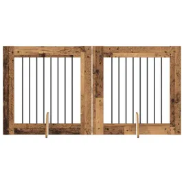bramka-dla-psow-z-podporkami-2-szt-stare-drewno-80-x-80-cm