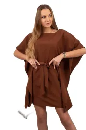 sukienka-nietoperz-oversize-brazowa