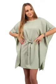 sukienka-nietoperz-oversize-ciemno-mietowa