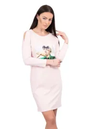 sukienka-z-nadrukiem-love-pudrowy-roz