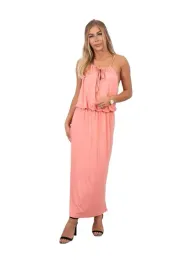 sukienka-boho-z-rozporkiem-lososiowa