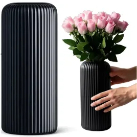wazon-plastikowy-nietlukacy-czarny-na-kwiaty-nowoczesny-h-195-cm-wysoki
