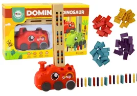 autko-czerwony-dinozaur-na-baterie-ukladajace-kolorowe-domino-4-kolory-kloc