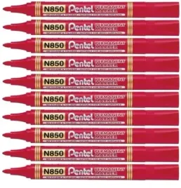 marker-permanentny-czerwony-pentel-10-szt-n850