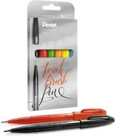 pisaki-pedzelkowe-pentel-brush-pen-ses15-mix-6-kol