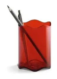 pojemnik-na-dlugopisy-durable-czerwony-transparentny