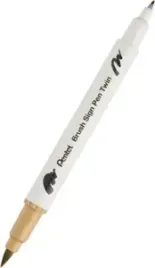 pisak-do-kaligrafii-brush-pentel-dwustronny-bezowy