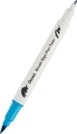pisak-do-kaligrafii-brush-pentel-dwustronny-turkusowy