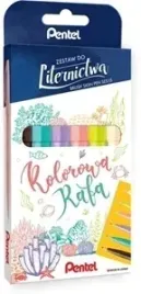 pisaki-kaligrafia-i-liternictwo-brush-sign-pen-pentel-kolorowa-rafa-6-kol