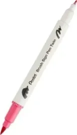 pisak-do-kaligrafii-brush-pentel-dwustronny-karminowy