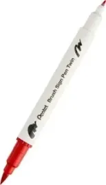 pisak-do-kaligrafii-brush-pentel-dwustronny-czerwony