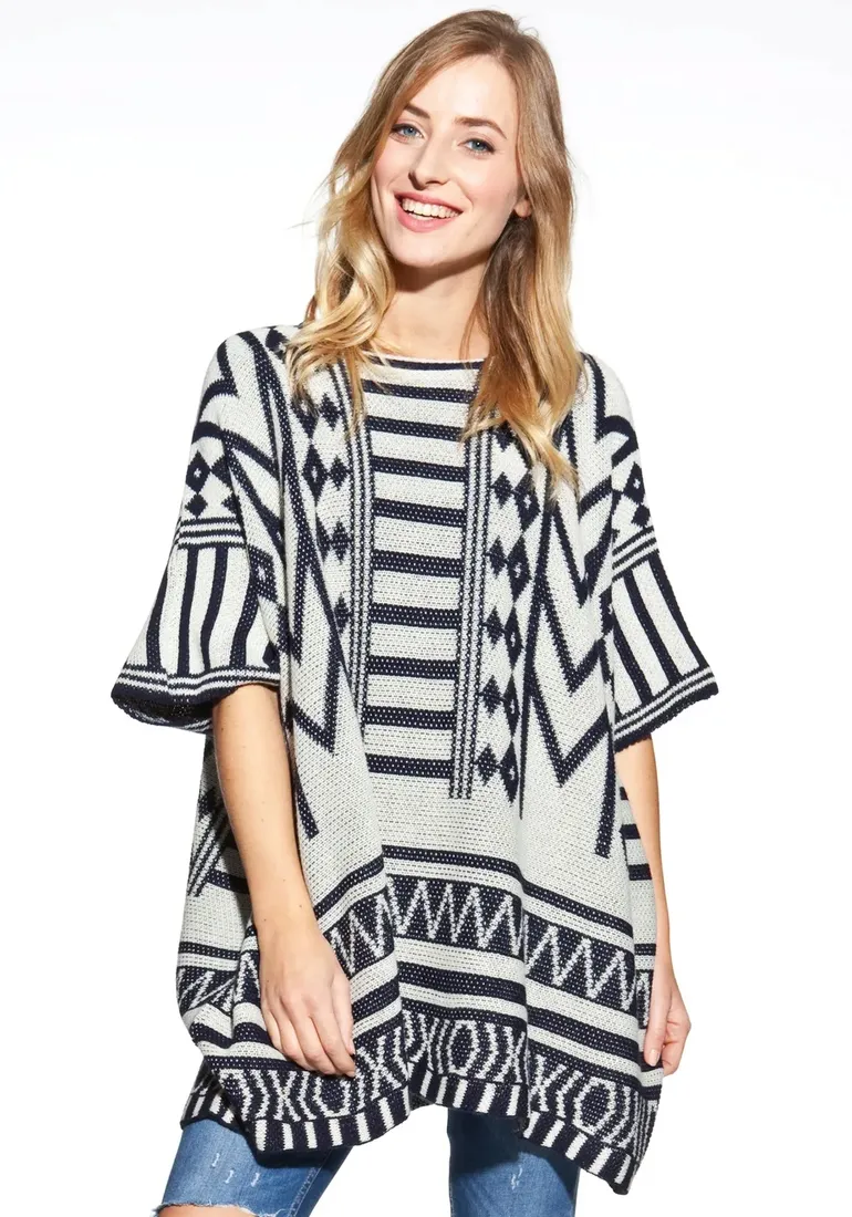 ponczo-sweter-aztec-wzorzysty-boho