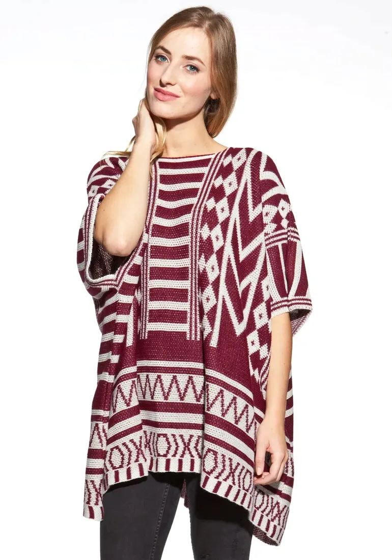 ponczo-sweter-aztec-wzorzysty-boho