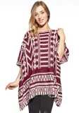 ponczo-sweter-aztec-wzorzysty-boho-stan-nowy
