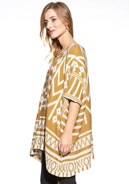 ponczo-sweter-aztec-wzorzysty-boho-marka-inna
