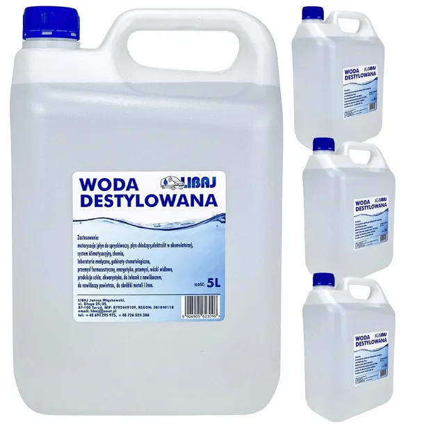 4x WODA DESTYLOWANA 5L LIBAJ