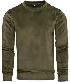 bluza-meska-bez-kaptura-welurowa-khaki-rozmiar-m
