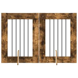 bramka-dla-psow-z-podporkami-2-szt-dab-wedzony-60-x-80-cm