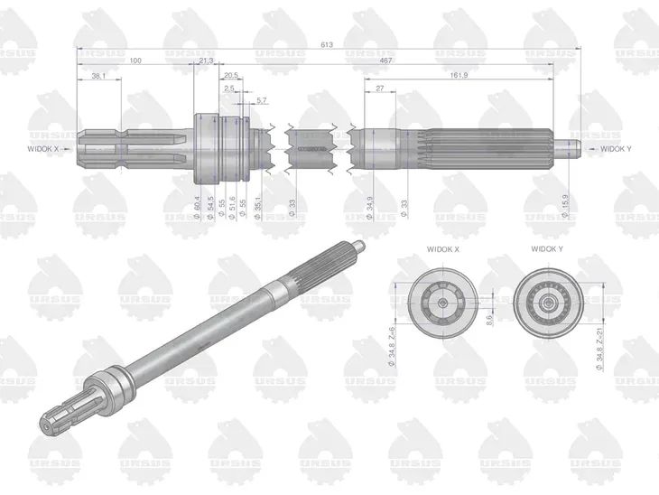 walek-przekaznika-mocy-mf-oryginal-ursus-stan-nowy
