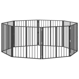 bramka-dla-psa-8-szt-czarny-80-x-80-cm-stal-galwanizowana