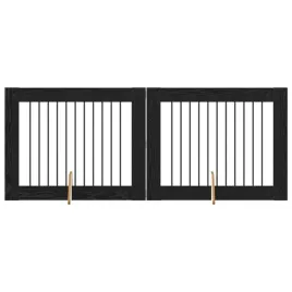 bramka-dla-psow-z-podporkami-2-szt-czarny-dab-100-x-80-cm