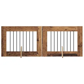 bramka-dla-psow-z-podporkami-2-szt-stare-drewno-80-x-60-cm