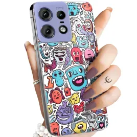 etui-do-motorola-edge-50-pro-wzory-doodle-zwierzeta-potwory-rysunki-obudowa