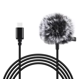 mikrofon-jack-puluz-krawatowy-z-klipsem-przewodowy-pu425-15m-usb-c
