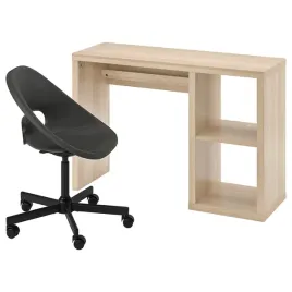 ikea-kallax-eldberget-biurko-i-krzeslo-dab-bejca-bialy-ciemnoszary-czarny