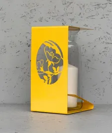 jasnozolty-lampion-znicz-wielkanocny-wzor-kwiaty