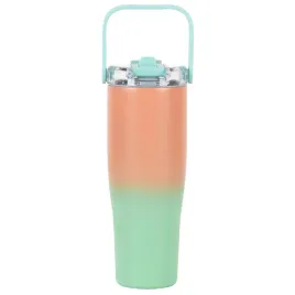 kubek-termiczny-metalowy-900ml-nowoczesny-pomaranczowo-zielony-do-kawy