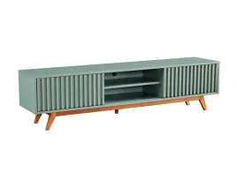 szafka-rtv-komoda-pod-telewizor-180cm-zielona-ryflowana-lamele-nozki
