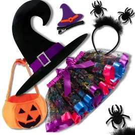 stroj-czarownica-wiedzma-na-halloween-kostium-pajeczarka-dynia-dyni-koszyk