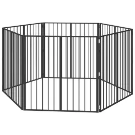 bramka-dla-psa-6-szt-czarny-100-x-100-cm-stal-galwanizowana
