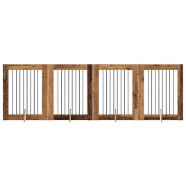 bramka-dla-psow-z-podporkami-4-szt-stare-drewno-80-x-100-cm