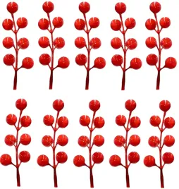 10x-swiateczna-jarzebina-bukiet-dekoracja-czerwone-kulki-stroik-8-cm