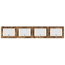 bramka-dla-psow-z-podporkami-4-szt-dab-wedzony-80-x-60-cm