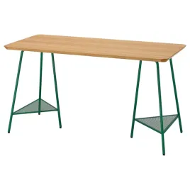 ikea-anfallare-tillslag-biurko-bambus-zielony-140x65-cm
