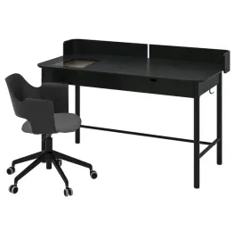 ikea-ridspo-fjallberget-biurko-i-krzeslo-antracyt-okl-jesionowa-bejca