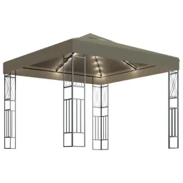 altana-ze-sznurem-lampek-led-3x3-m-tkanina-w-kolorze-taupe