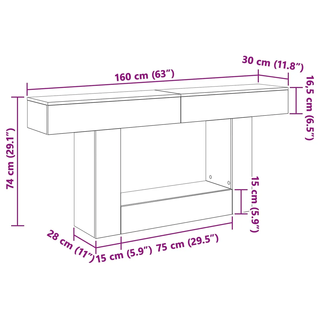 bialy-160-x-30-x-74-cm
